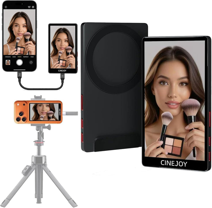 EACHSHOT CineJoy M2 Magnetisches Vlog Selfie Monitor 𝐦𝐢𝐭 𝐢𝐏𝐡𝐨𝐧𝐞 𝟏𝟓 𝟏𝟔 𝟏𝟕 𝐒𝐞𝐫𝐢𝐞𝐬, Bildschirm 4K 120fp