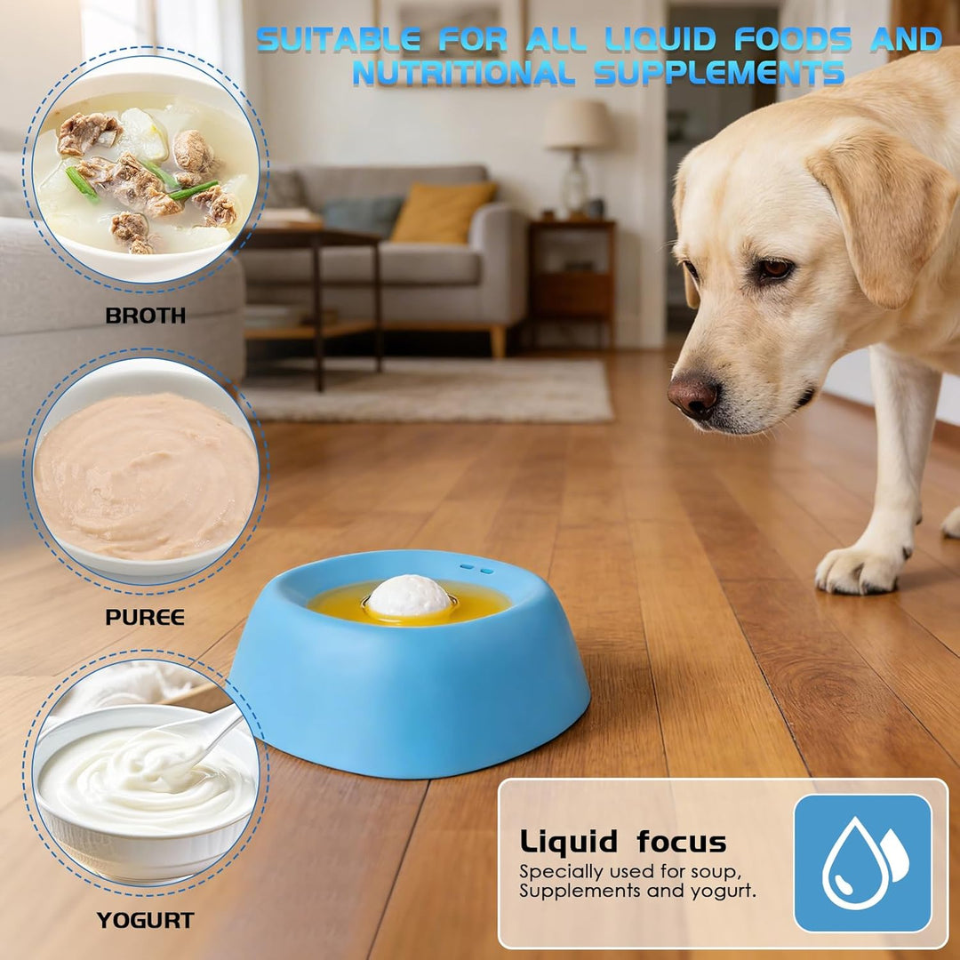 Dfydghb Schleckball Hunde, Beissfester Gummi Lick Bowl für Hunde Hundelickspielzeug, Nonrutsch Leckb