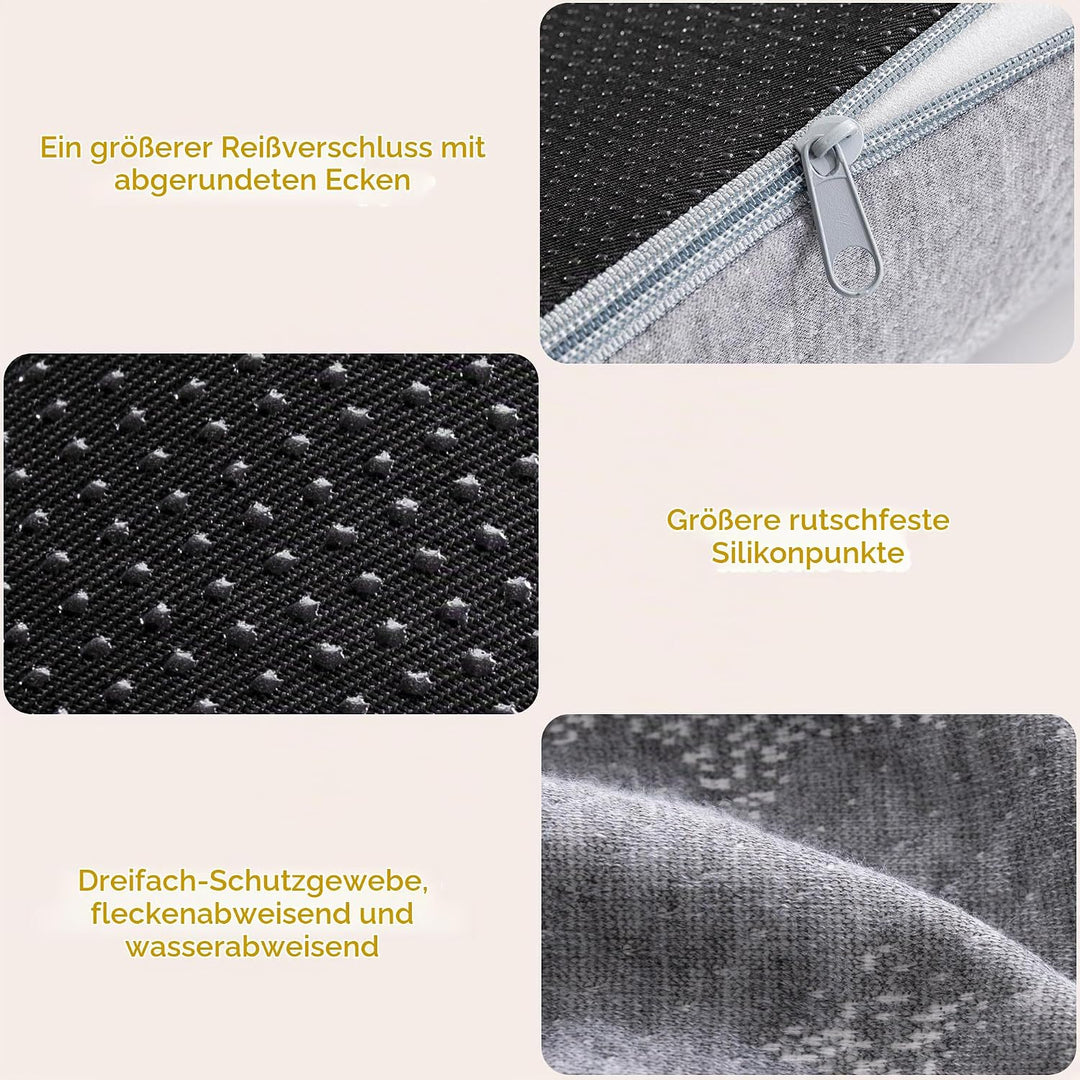 Kohentact Faltbares Baby Bettgitter Rausfallschutz 2stk aus Foam mit rutschfesten Pads - Wasserdicht