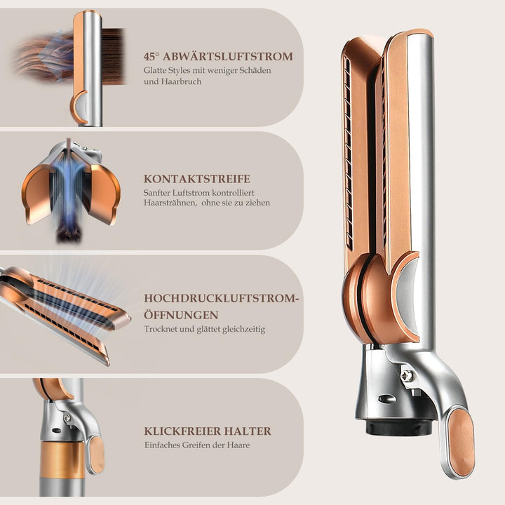 Haarglätter-Aufsatz für Dyson Airwrap, Kompatibel mit HS01/HS05/HS08, Airflow Technologie ohne Heizp