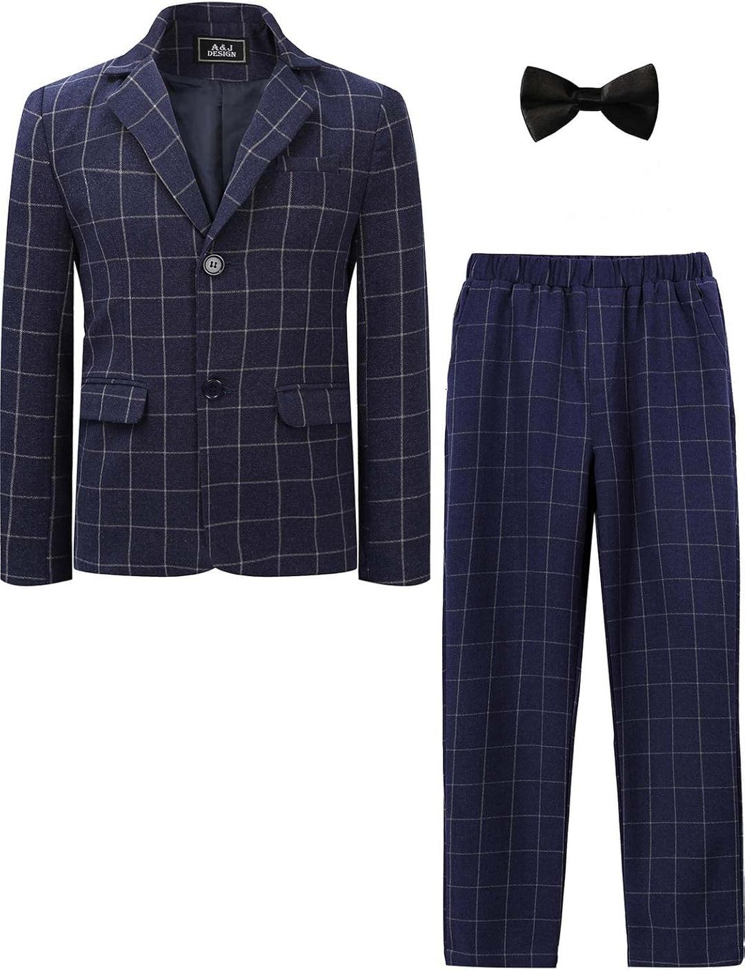 mintgreen Jungen Anzug Blazer 2PCS Gentleman Tuexdo Sätze Blazer + Hose + Fliege 5-12 Jahre 140-146