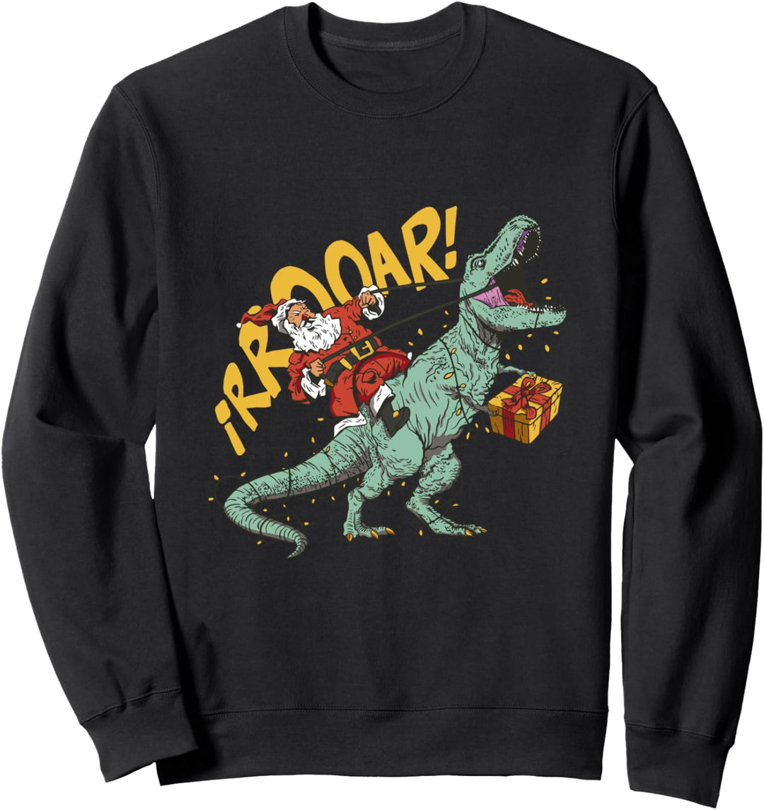Ugly Christmas Dinosaurier Dino T-Rex Santa - Weihnachten Sweatshirt