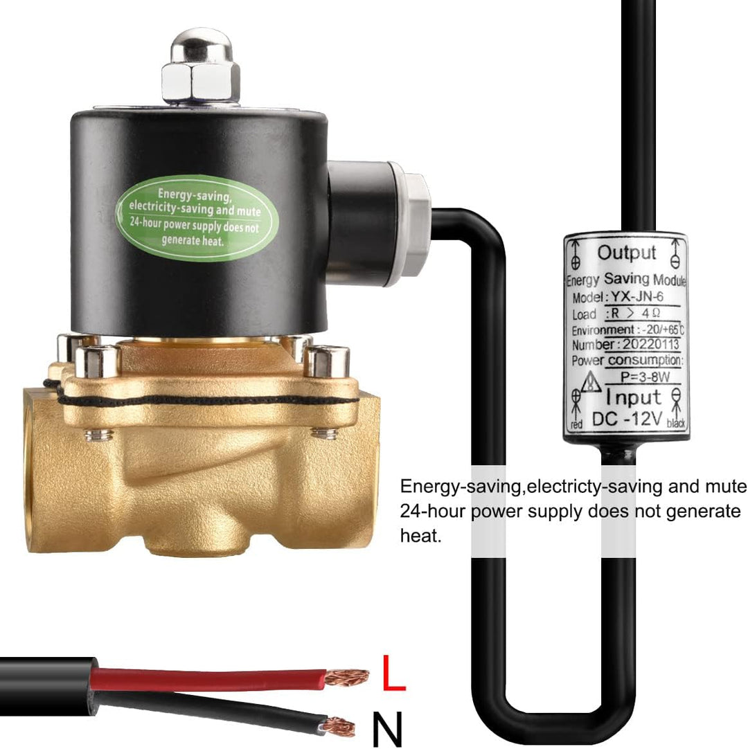 Heschen Messing Elektrisches Magnetventil, 2W-200-20J, PT3/4'', DC12V, Direct Action Wasser Air, Nor