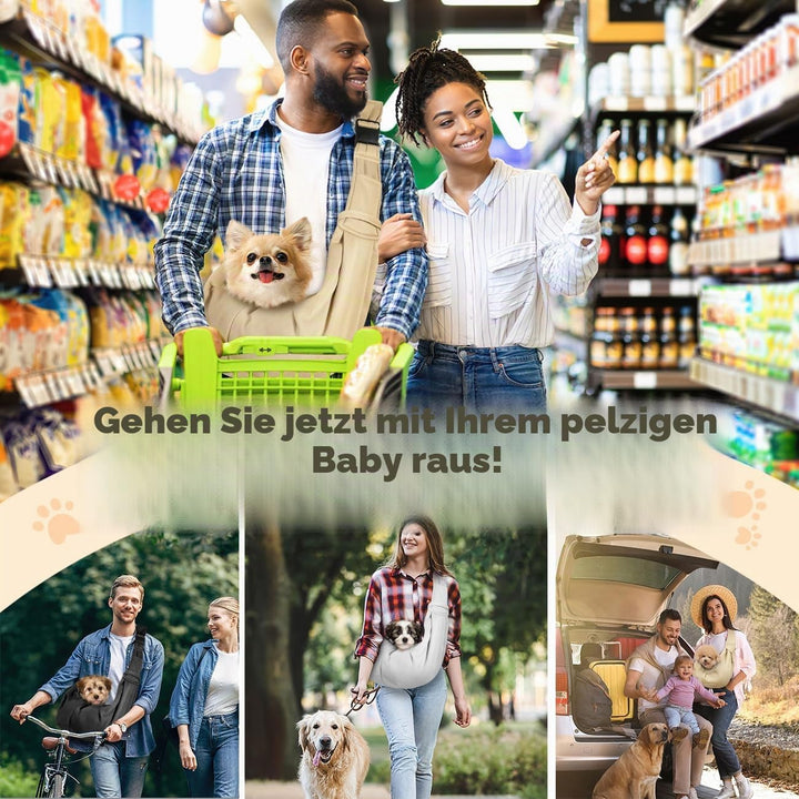 Pawaboo Hundetragetasche für Kleine Hunde, Wendbare, Freihändige Hundetragetaschen, Welpentragetasch