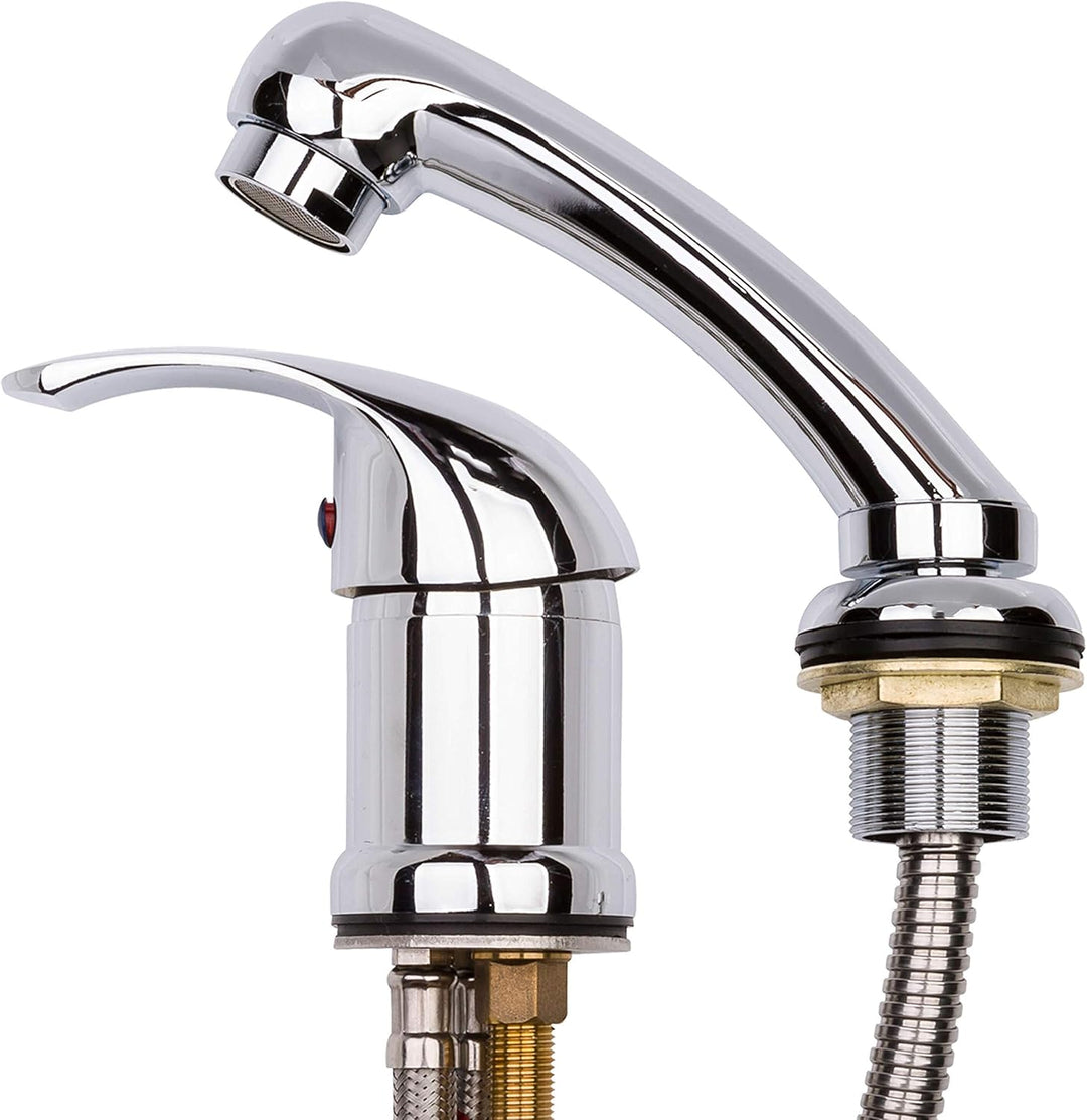 Profi Mischbatterie aus Messing und Handbrause, Wasserhahn für Friseur Waschsessel und Rückwärtswasc