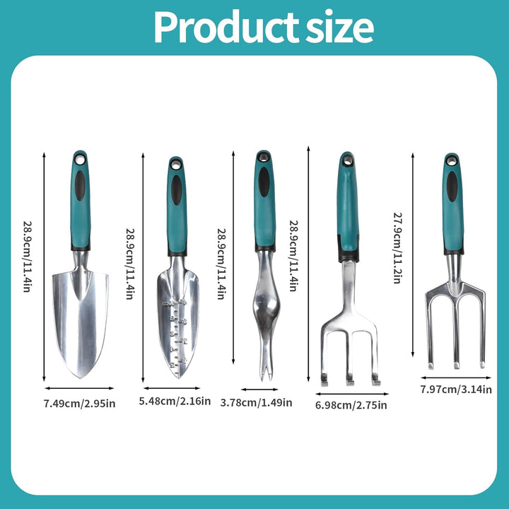 Gartengeräte, Gartengeräte-Set, Leichte Aluminiumlegierung Rostbeständig, Gartengeräte-Set, ideale G