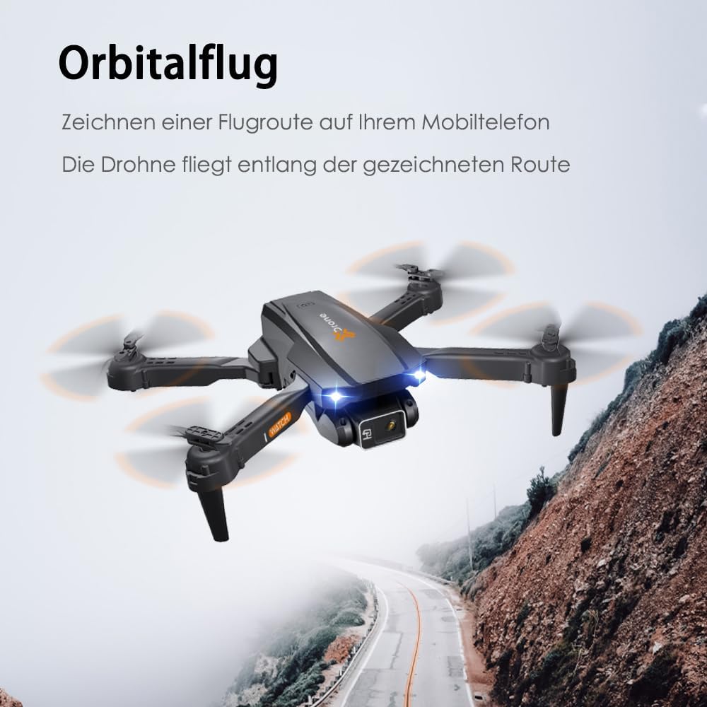 Drohne mit Kamera 4K für Anfänger, Kinder und Erwachsene, Mini Drohne mit WiFi, 2 Akkus, Ein-Knopf S