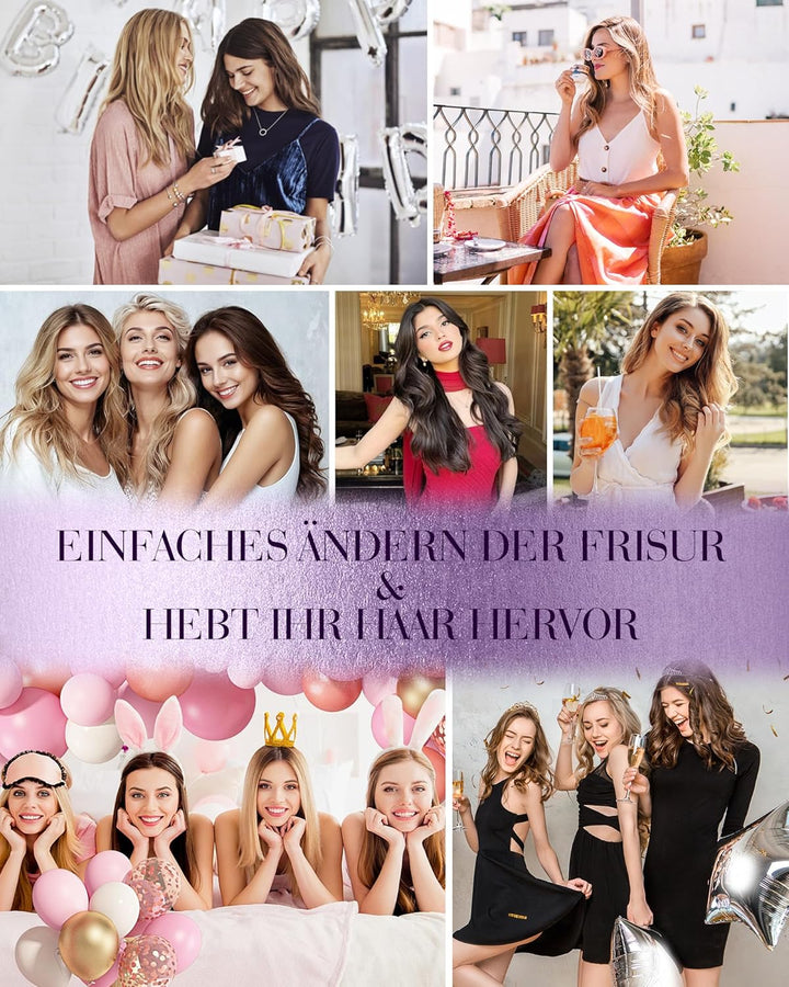 LaaVoo Extensions Echthaar Bondings Rotbraun Echthaar Extensions Bondings Rot Echthaar Extensions Mi
