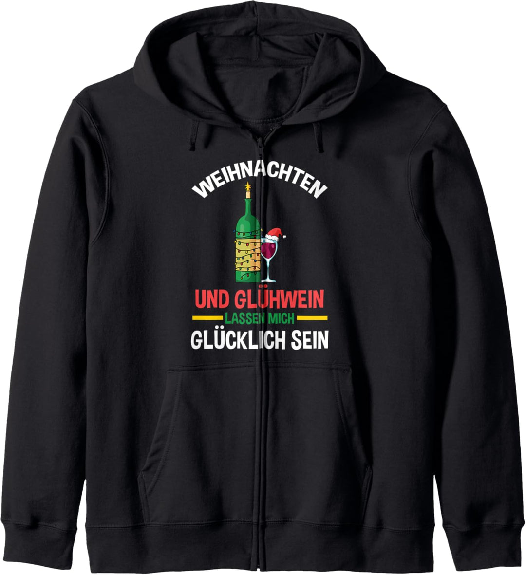 Wein Glühwein Weintrinker Weihnachtsmarkt Weihnachts Kapuzenjacke