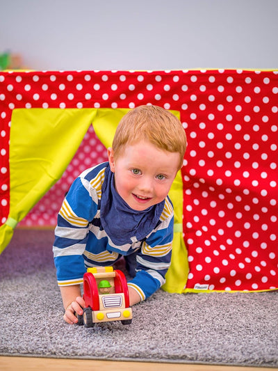 Betzold - Tischzelt - Kinder-Spielzelt aus robustem Stoff Mädchen Jungen Rot, Rot