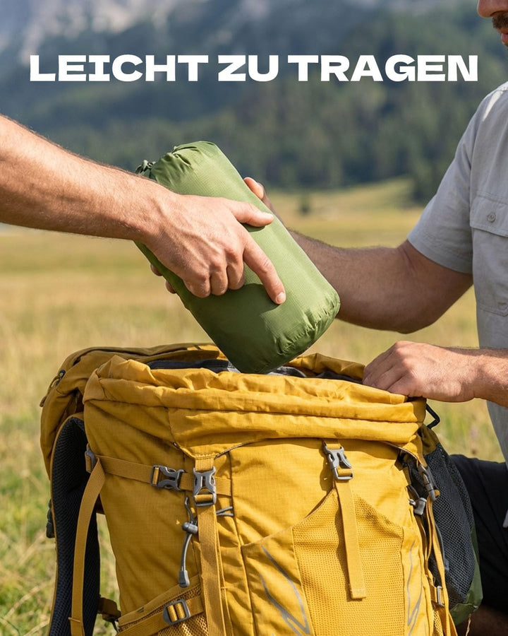 Isomatte Camping,Ultraleichte Isomatte Aufblasbar mit Integriertem Kissen & Fusspumpe, Kompakte Camp