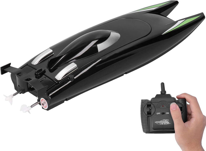 Schutzspielzeug 2,4 G RC Boat, 30 km/h, wiederaufladbar, Hochgeschwindigkeits-Rennboot, Doppelmotor-