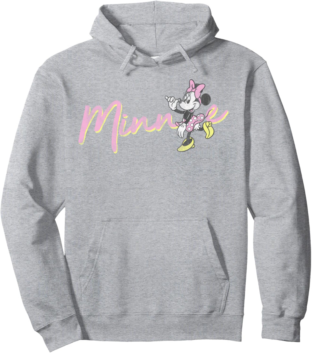 Disney Mickey And Friends Minnie Script Portrait Pullover Hoodie