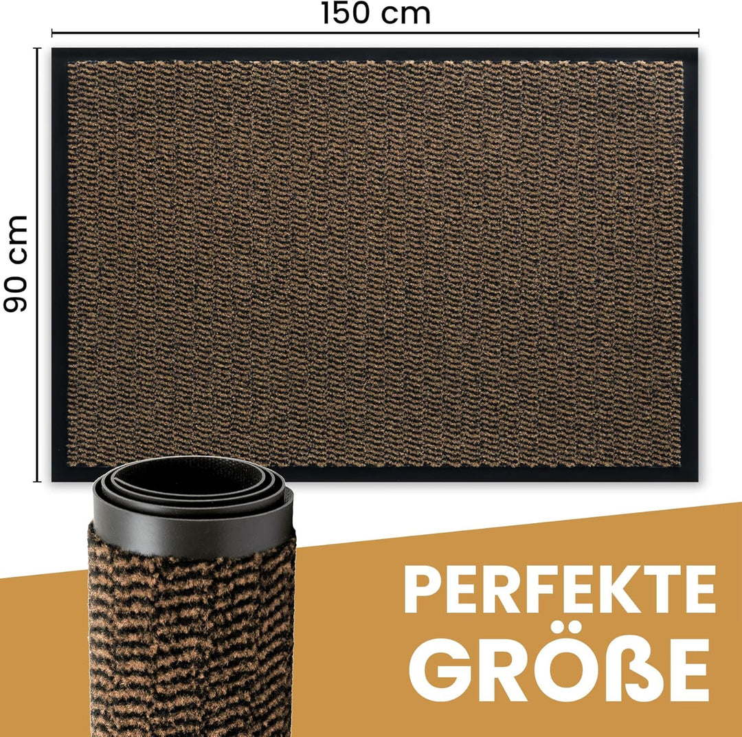 Bodenständig® Saubere Schuhe Dank saugstarkem Stoff (robust) perfekte Grösse Braun in 90x150cm - Fus