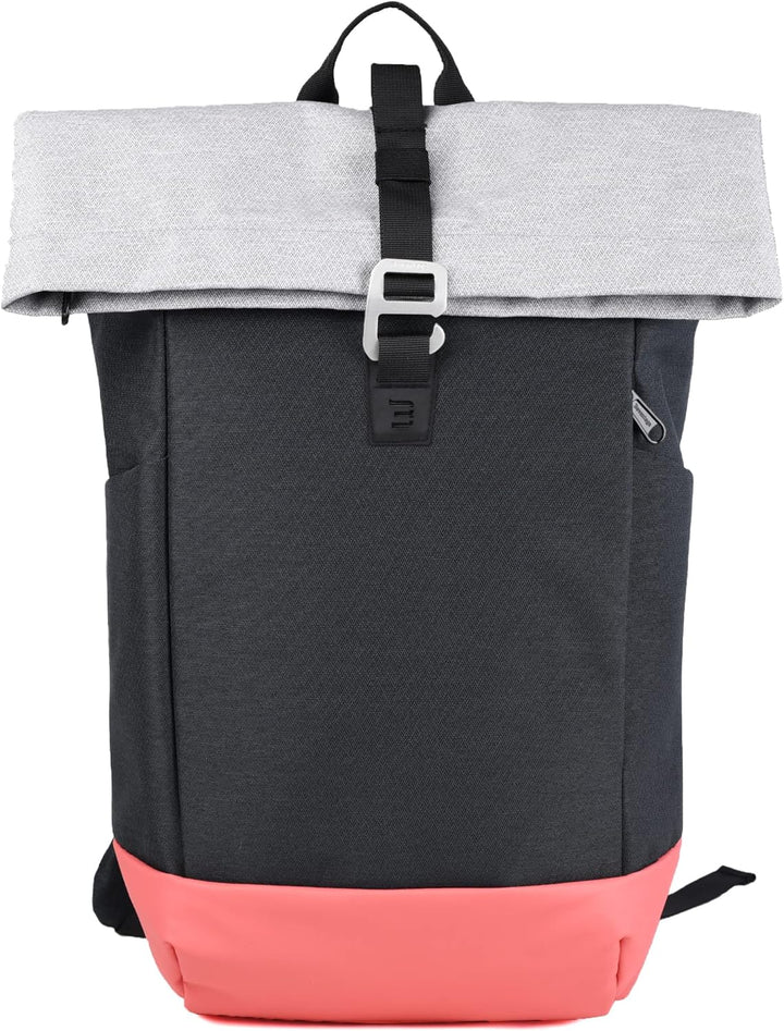 Bevantage Rolltop-Rucksack Wasserdichter Damen-Herren-Kurierrucksack Zweifarbiger PU-Radsport-Tagesr