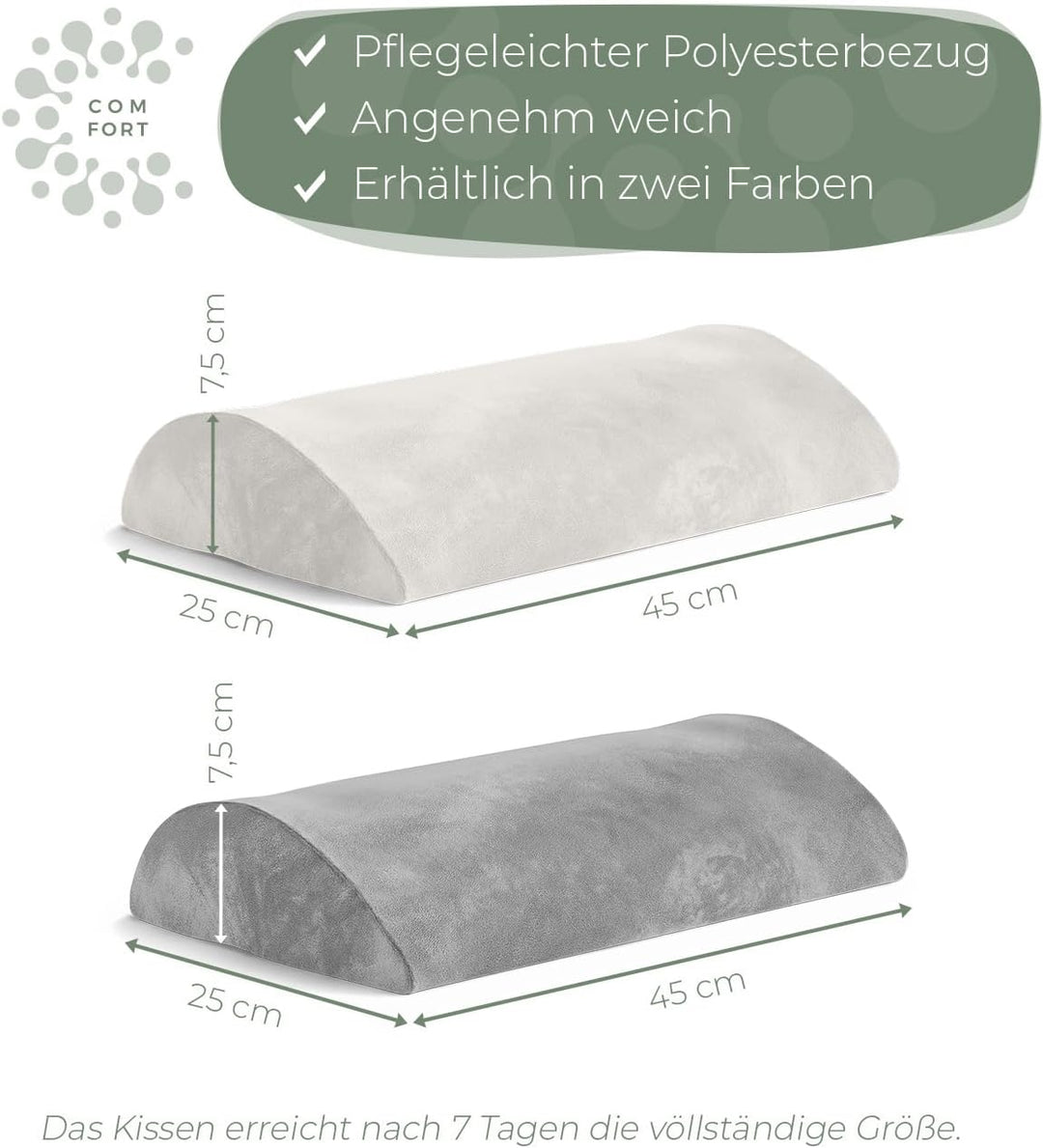 WELL B4 Ergonomisches Lendenwirbelkissen für Bett &amp; Sofa - Lendenkissen zur Rückenstütze im Liegen -