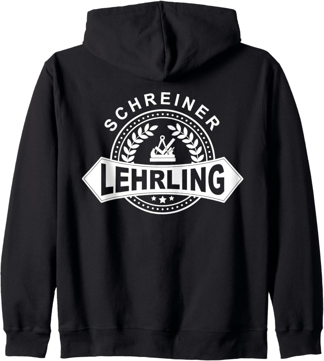 Schreiner-Lehrling mit historischem Zunftwappen Kapuzenjacke