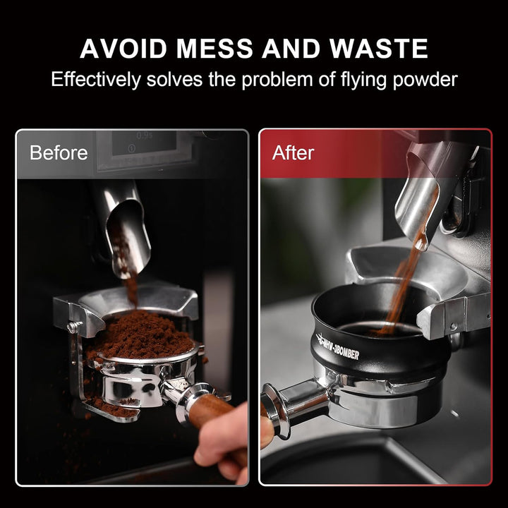 MHW-3BOMBER 58mm Espresso Dosiertrichter Magnetischer Kaffeedosierring Siebträger Trichter Barista T