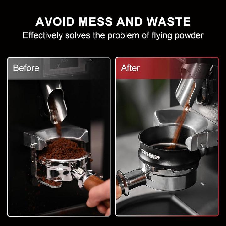 MHW-3BOMBER 58mm Espresso Dosiertrichter Magnetischer Kaffeedosierring Siebträger Trichter Barista T