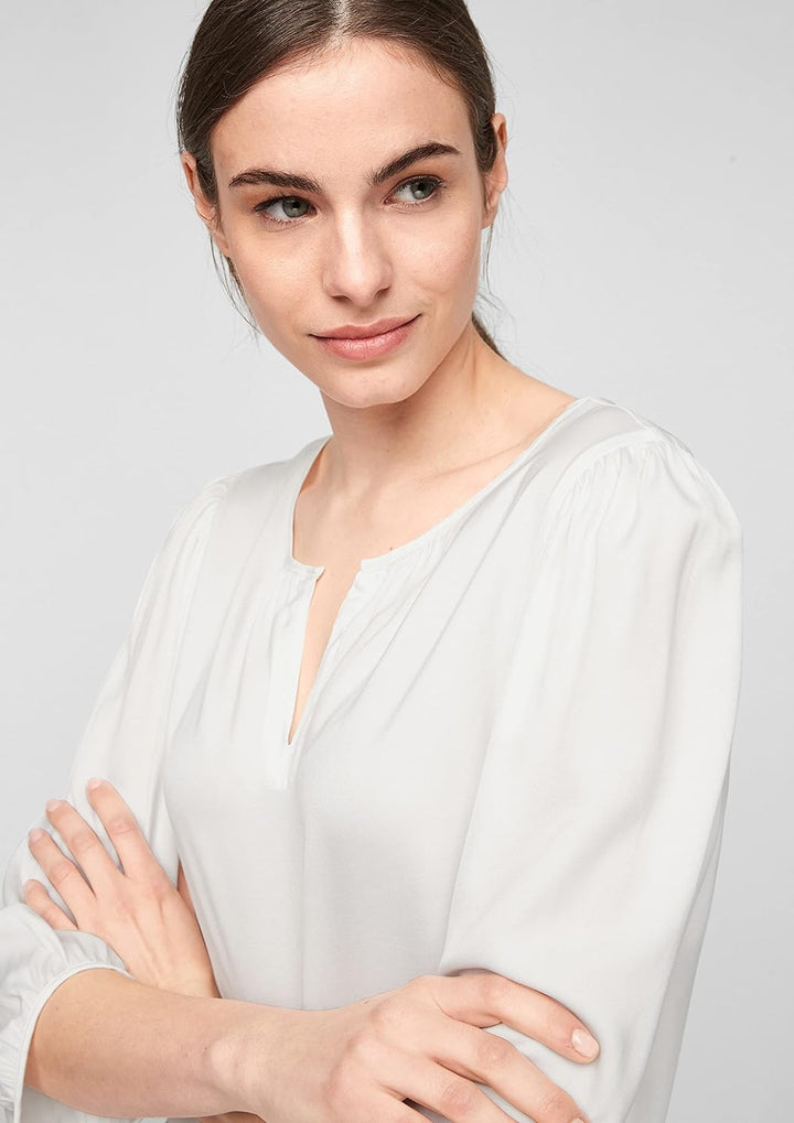 comma Damen Bluse 34 0120 Weiss, 34 0120 Weiss