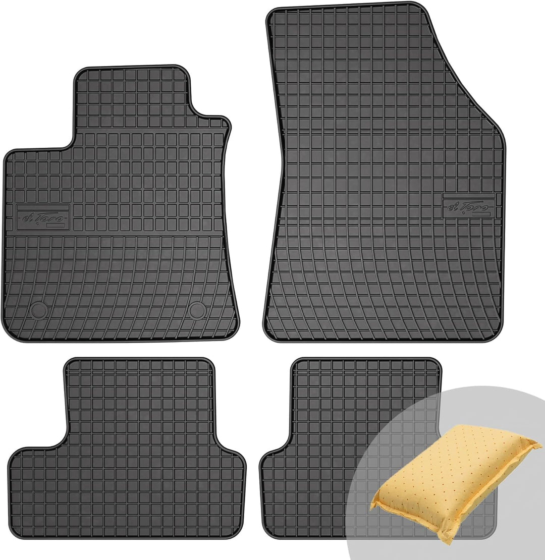 FROGUM EL Toro Gummimatten Ganzjähriges-Set von Autofussmatte Auto Fussmatten für Renault Megane IV