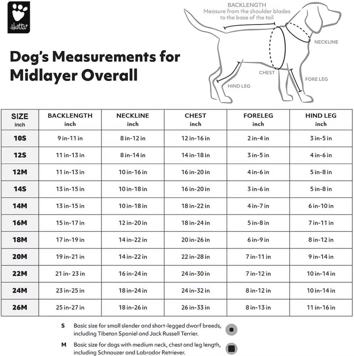 Hurtta Midlayer Hundeoverall, Brombeere, 16 Monate brombeerfarben 16M, brombeerfarben 16M