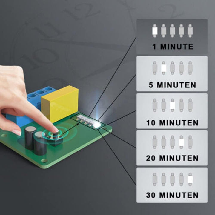 XIIW Badlüfter Ø100mm Weiss Abluftventilator mit Nachlauf und Rückstauklappe 95m³/h, 12 Watt / 34dB