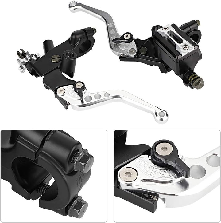 Qiilu 1 Paar Universal-Brems- und Kupplunghebel für Motorräder mit 7/8-Zoll-Lenker (22 mm), für Haup