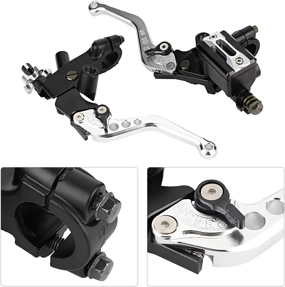 Motorrad Hauptbremszylinderhebel, Hydraulische Lenkerbremszylinder Master Paar von 7/8 "(22mm) Unive