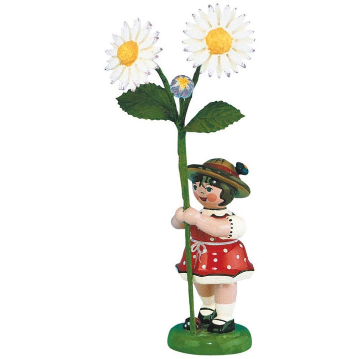 Hubrig-Volkskunst Blumenmädchen mit Gänseblümchen * Höhe 11cm