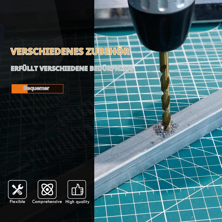 CCLIFE Bohrer Set Gemischt 400tlg für Holz, Metall, Stein, Kunststoff, Ziegel, Schraubendreher-PH PZ