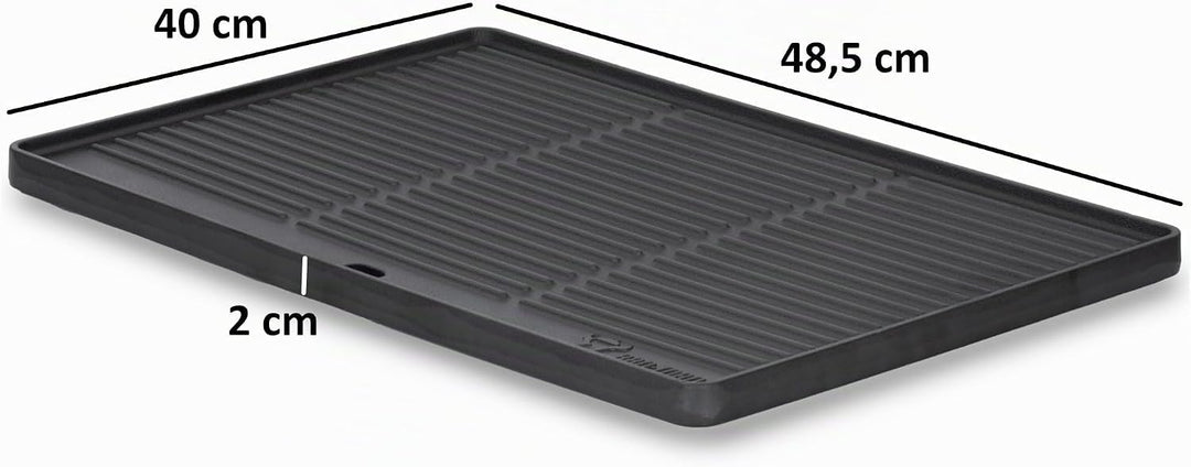 BBQ-Toro Gusseisen Grillplatte | 48,5 x 40 cm | Wendeplatte, beidseitig verwendbar | Rechteckig, Uni