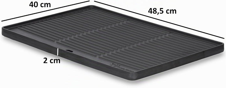 BBQ-Toro Gusseisen Grillplatte | 48,5 x 40 cm | Wendeplatte, beidseitig verwendbar | Rechteckig, Uni