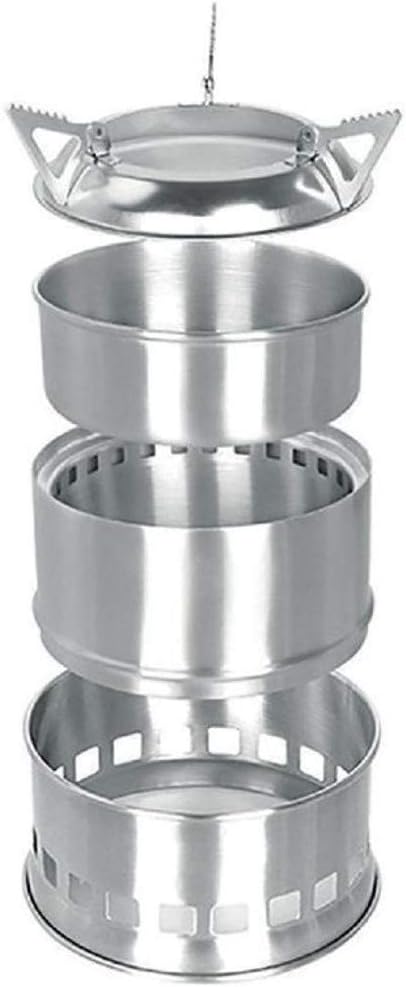Highlander holzbeheizter Ofen Cabar 14 x 8 cm Stahl silber 2-teilig