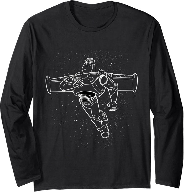 Disney Pixar Toy Story Buzz Lightyear Thin Outline Langarmshirt