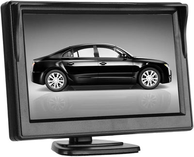 Auto-Monitor, 5-Zoll-TFT-Monitor Hochauflösendes PAL/NTSC-Rückfahr-Parkdisplay Fahrzeugsicherheitssy