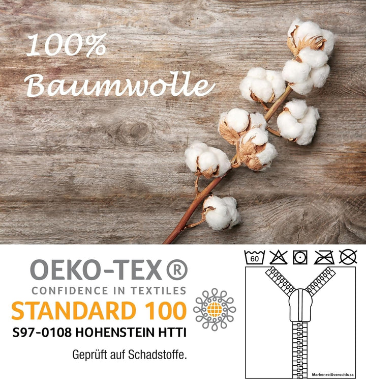 JACK by Kaeppel Mako Satin 4 TLG. Digitaldruck Bettwäsche Haru Grafik Saphir Blau Schwarz Sand, Grös