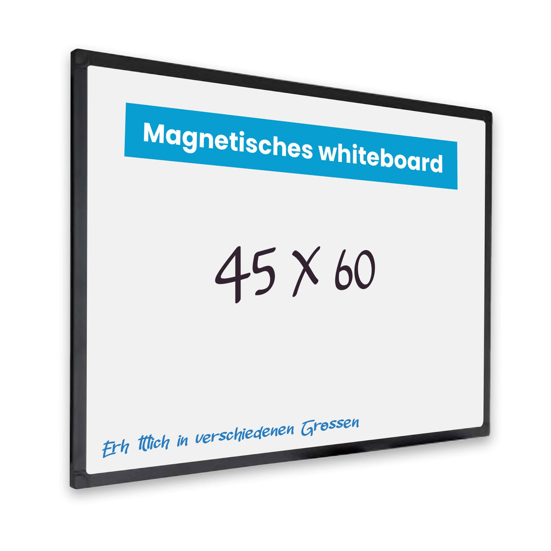 IVOL Eco Magnetic Whiteboard 45x60 | Modernem Schwarzem Rahmen | Magnettafel Whiteboardwand Magnetwa