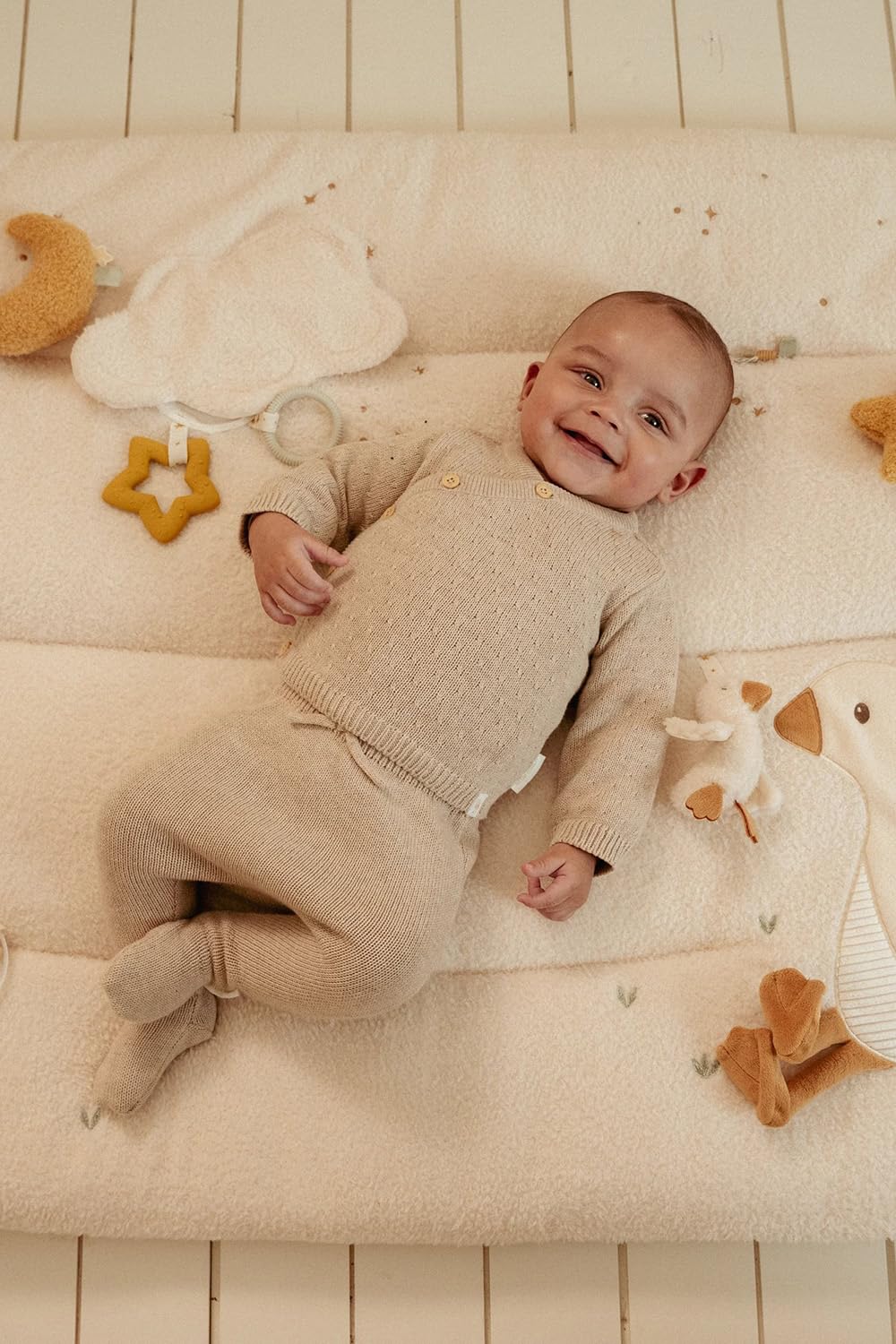 Little Dutch Krabbeldecke Spieldecke Activity Matte Baby (80x100 cm) weiss - Newborn Naturals