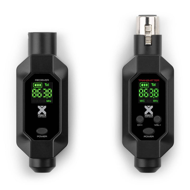 Power Dynamics WAT200 – XLR Funk Sender Empfänger für Mikrofon Kabellos, 70m Reichweite, Wireless Fu