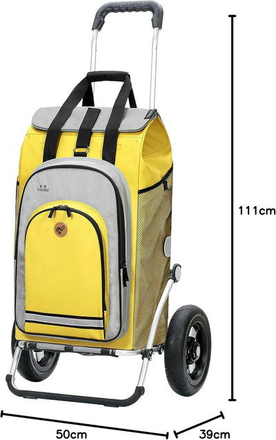 Andersen Shopper Royal Alu klappbar mit Luftreifen Ø 29 cm und 62 Liter Tasche Hydro 2.0 mit Kühlfac