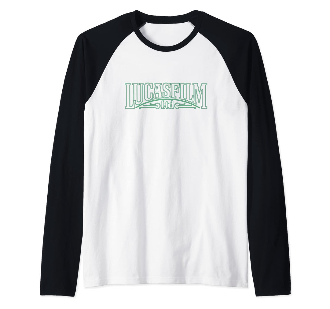 Lucasfilm Ltd Green Logo Women s and Men s Raglan Baseball Tee