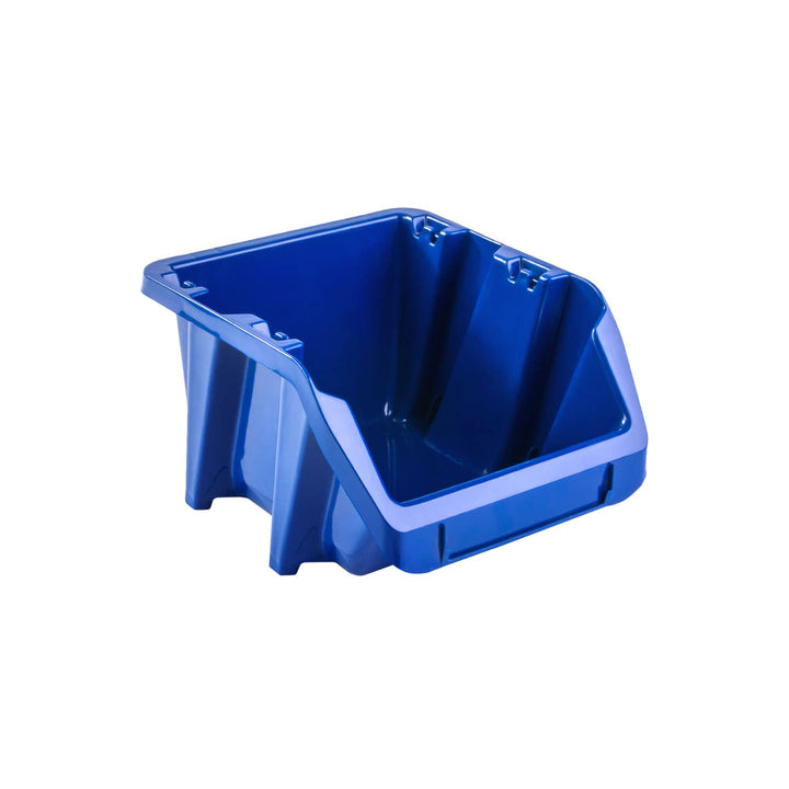 Stapelboxen Set - 10 Stück Stapelbox 210 x 200 x 135 mm - Sichtbox Sichtlagerboxen Lagerbox, Blau, 1