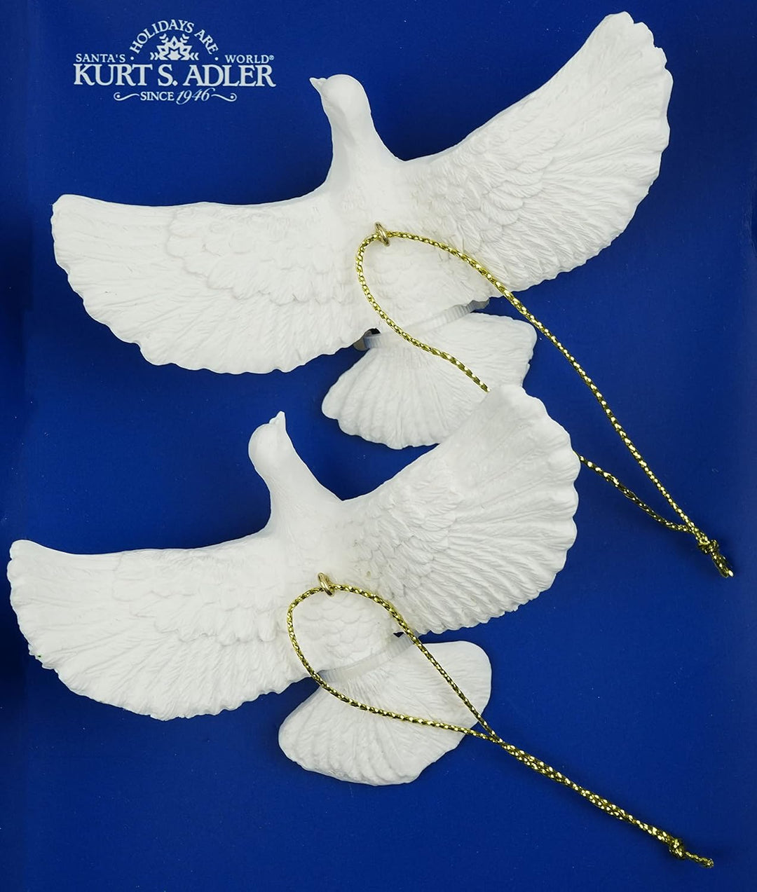 Kurt Adler Freundschaftstaube, Kunstharz, 11,4 cm, 2 Stück, 11,4 cm