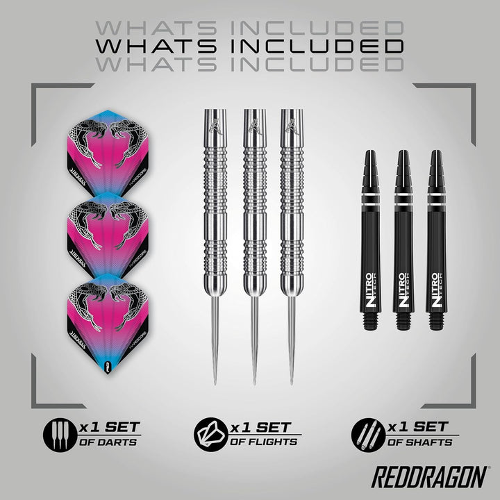 RED DRAGON Peter Wright Snakebite Euro 11: 20g oder 24g Tungsten Darts mit Flights und Schäfte 20.0