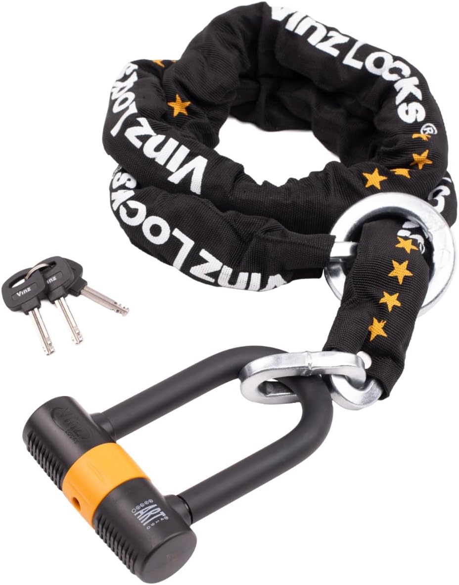 VINZ Oyu Kettenschloss ø11mm | ART 4 Zertifikat | Motorradschloss Kette Mopedschloss | sicheres Moto