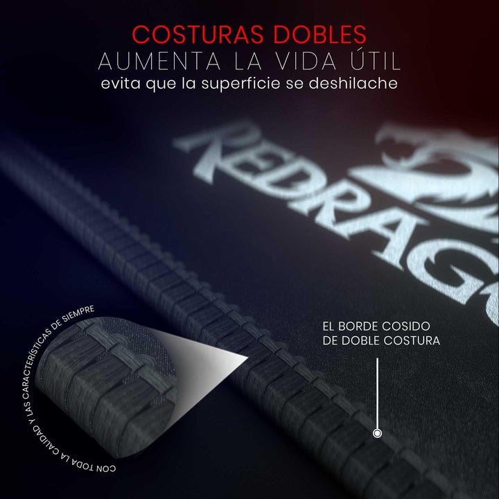 REDRAGON P032 Flick XL Mousepad Mauspad mit genähten Kanten, wasserdicht, für Arbeit, Spiele, Büro,