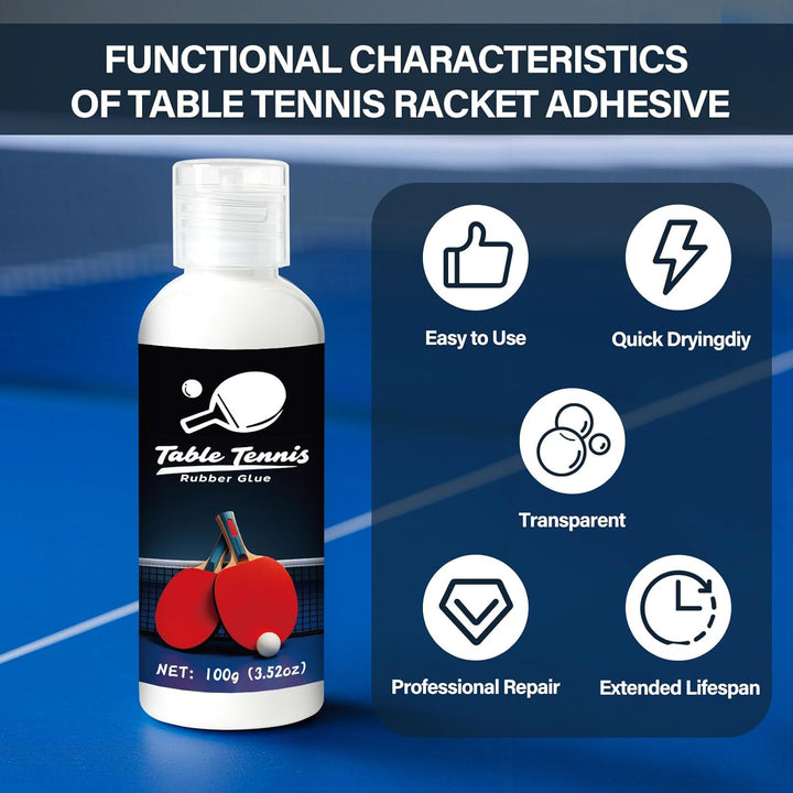 200ml Tischtennis Kleber, Geeignet für die Montage von Elastischen Tischtennisbelägen mit Schwammgum