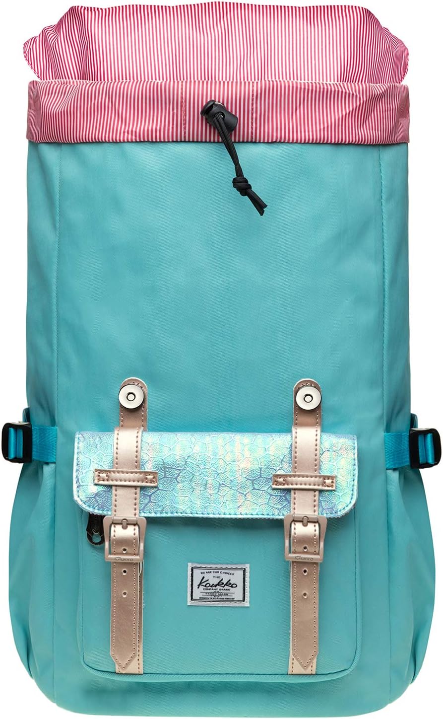 KAUKKO Rucksack für Studenten, 43,2 cm, für 38,1 cm (15 Zoll) Notebook, lässiger Tagesrucksack, Schü