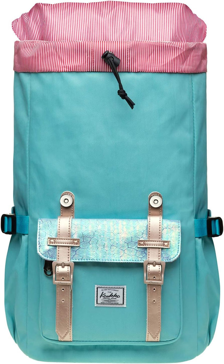 KAUKKO Rucksack für Studenten, 43,2 cm, für 38,1 cm (15 Zoll) Notebook, lässiger Tagesrucksack, Schü